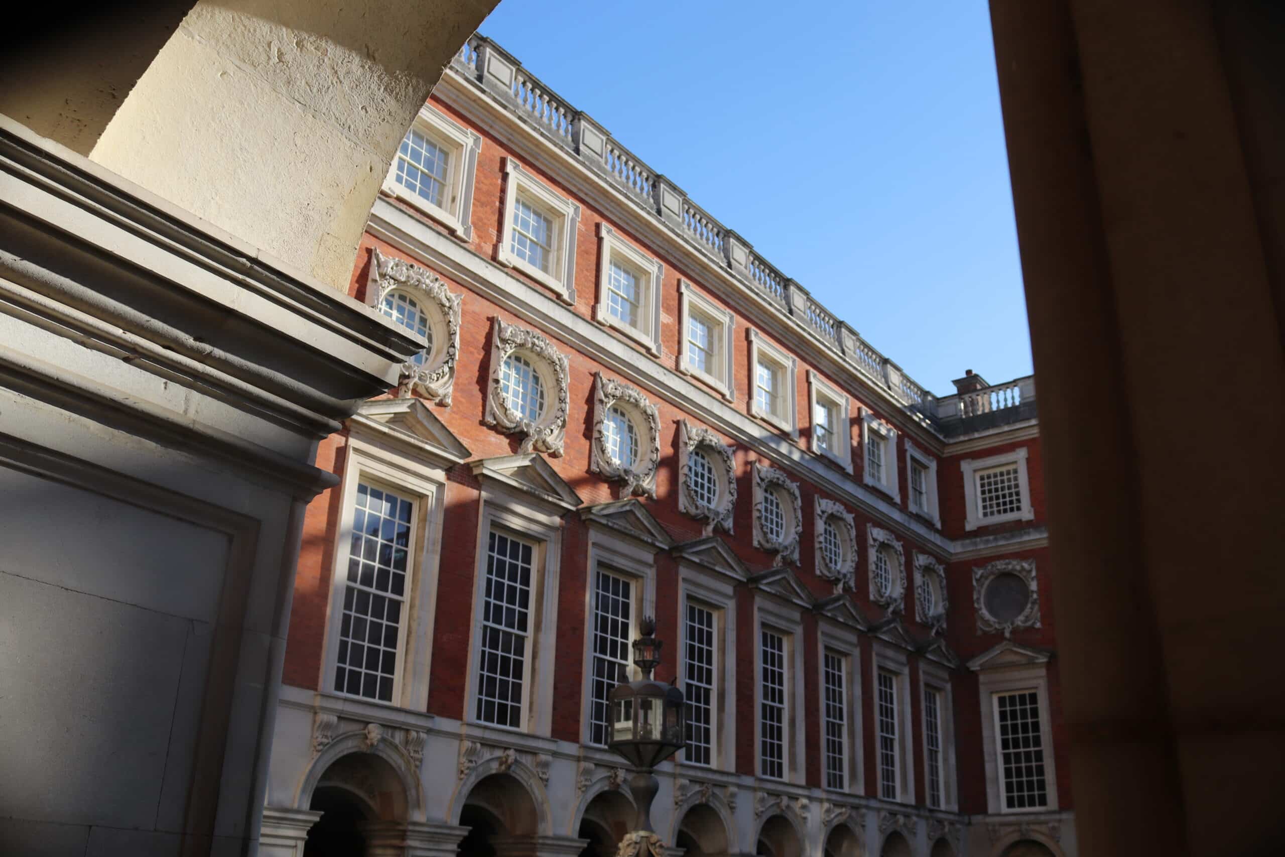 The Fountain Court at Hampton Court Palace, Designed by Sir Christopher Wren.