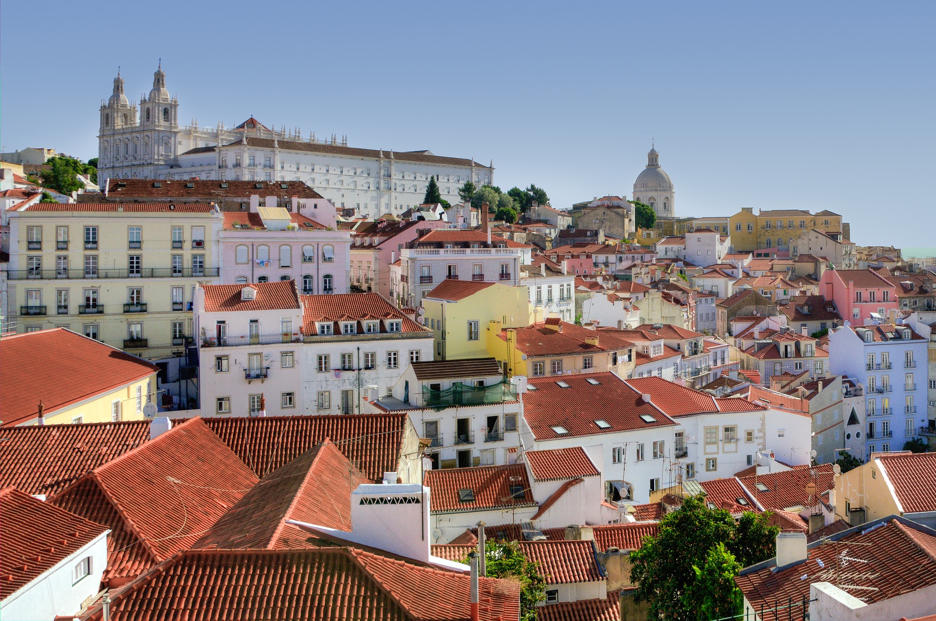 A view over the rooftops of Alfama, Lisbon